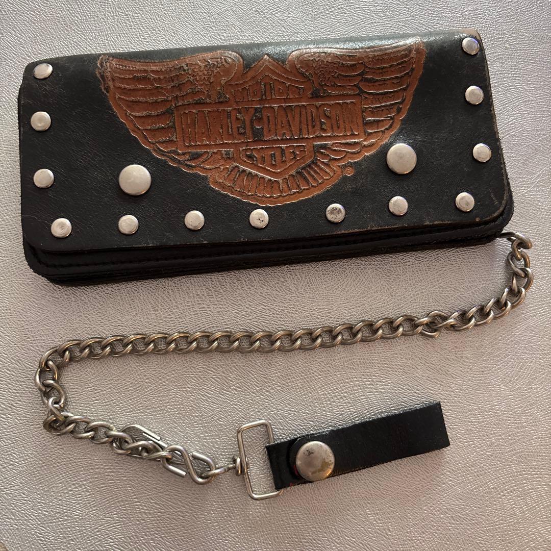 【ヨギボー】ハーレーダビッドソン スタッズ付き長財布