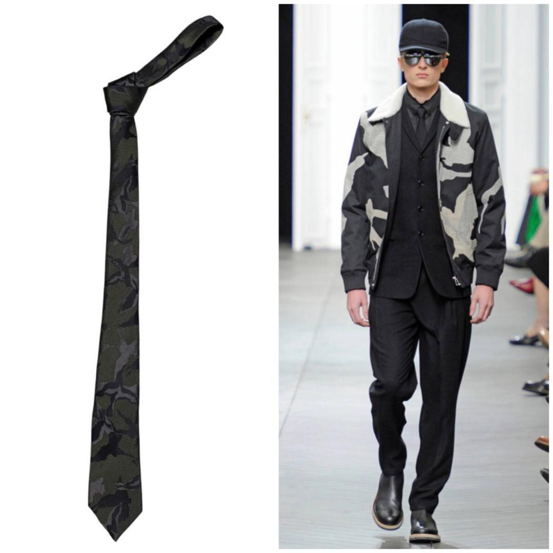 美品 12AW DIOR HOMME 迷彩 カモフラージュ ネクタイ