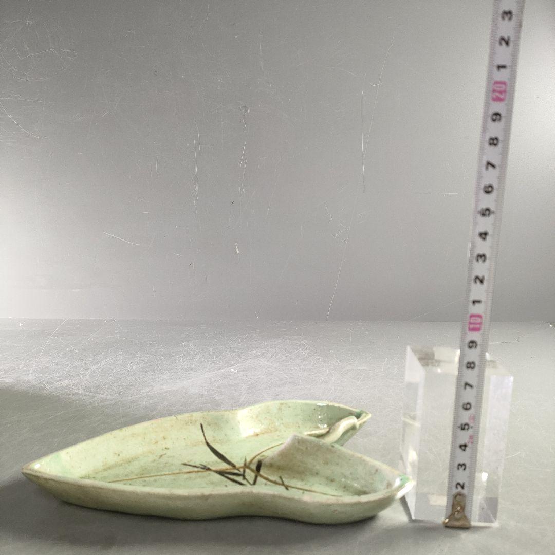 A1144-7/橋本亭 造/江戸後期古箕面焼唐草文V型皿5客/銘々皿/懐石道具/