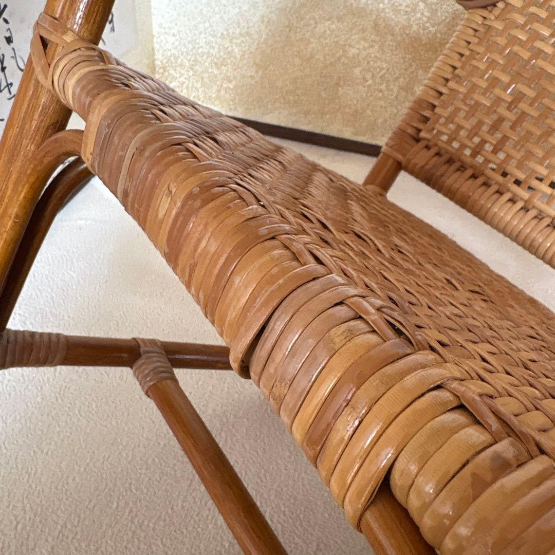 子供用ラタン アームチェア ナチュラル　日本製手作り