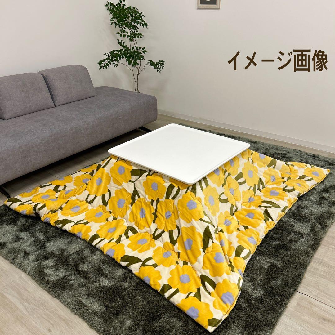 在庫処分品★白い家具調こたつ シンプル 北欧風 75cm角 正方形 キュート