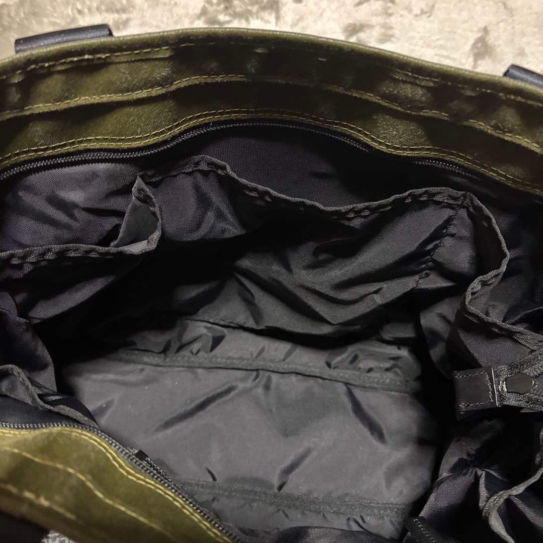 森野帆布 SEAL 2WAY トートバッグ オリーブ×ブラック A4