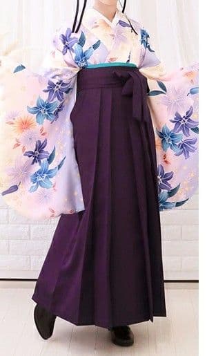 簡易袴4点セット　155cm　女の子　卒業式　京越　キョウエツ　紫苑の百合咲き