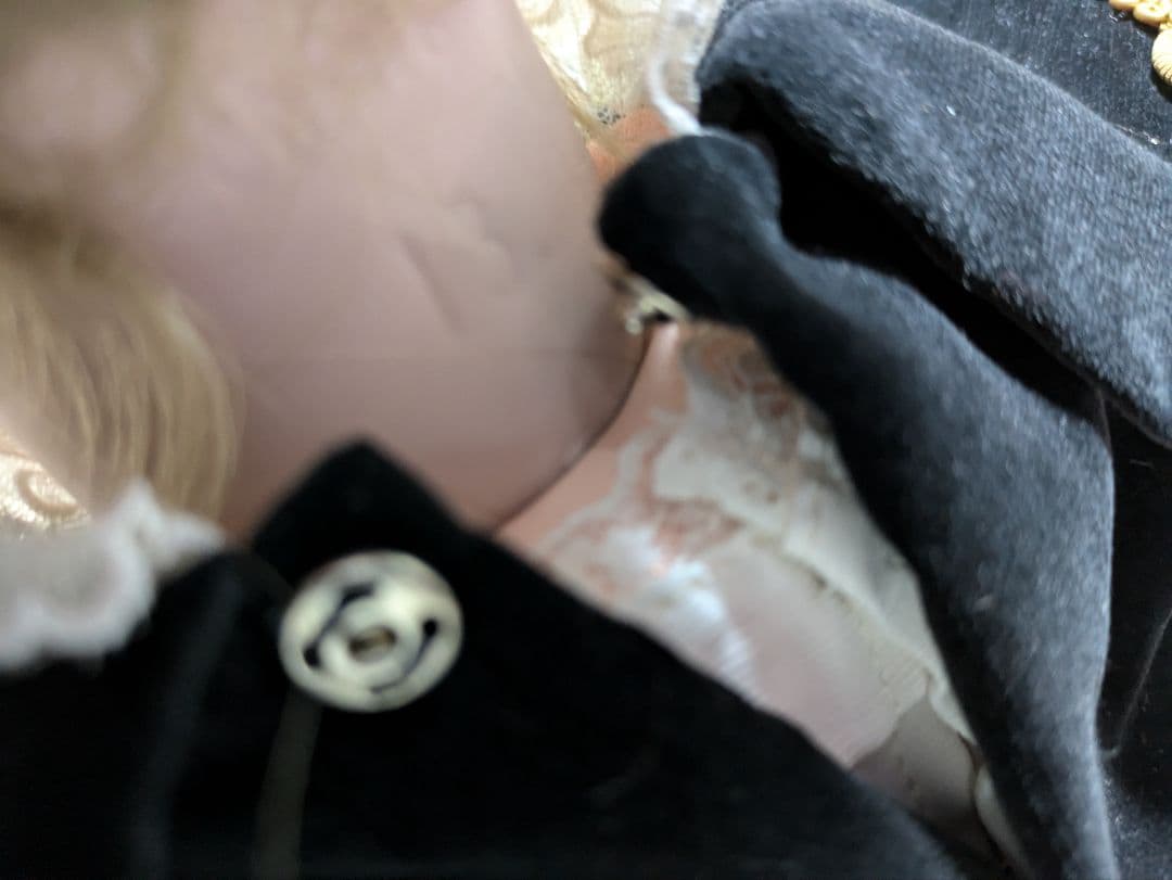 ロングフェイスジュモー　アンリ　ドール　人形　青目　アンリドール　ドレス　金髪