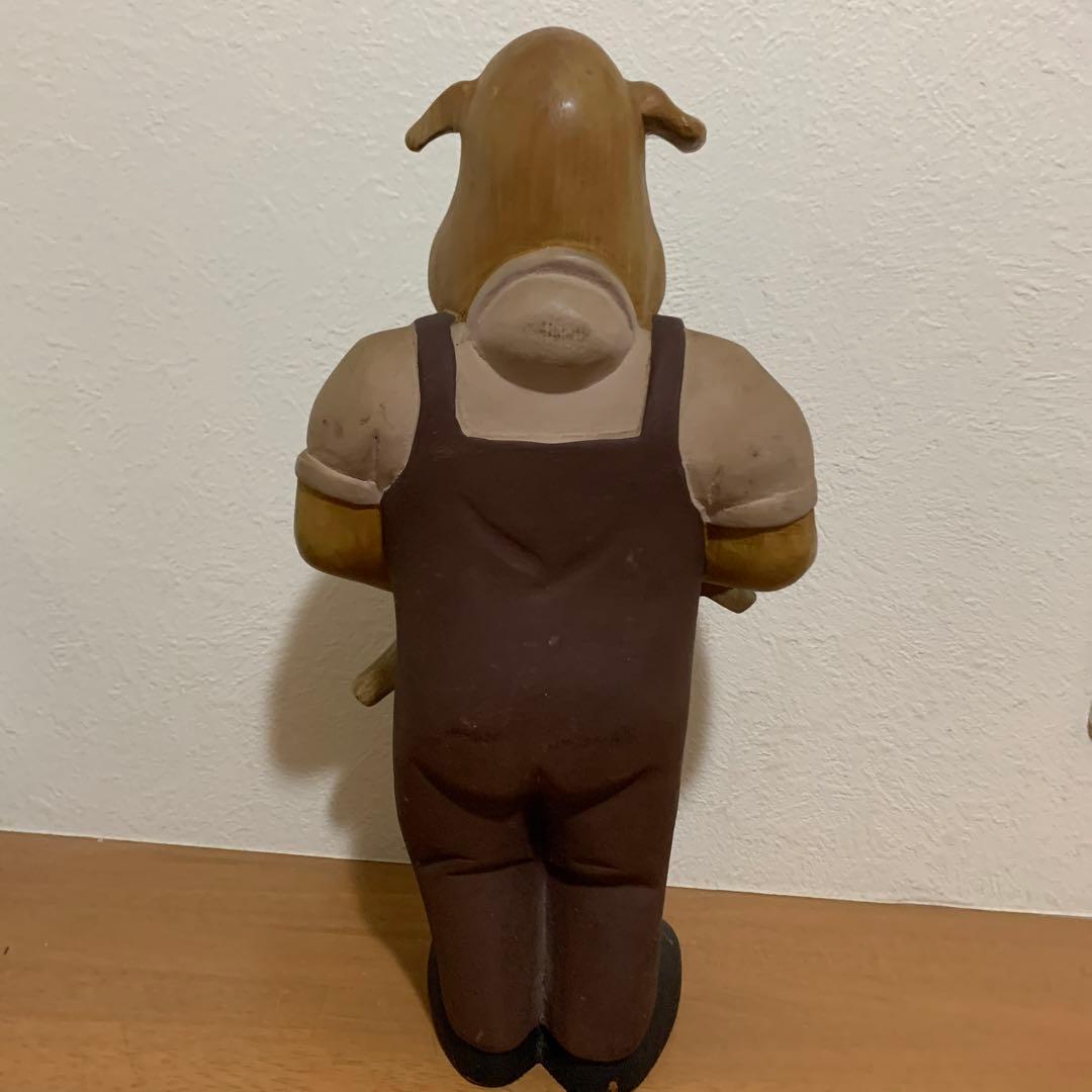 アンティーク　ガーデン　置物　ブルドッグ　犬