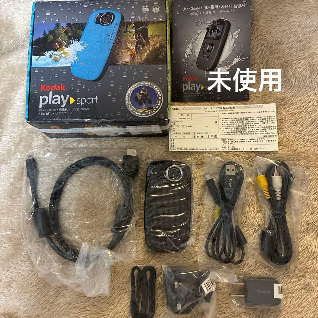 未使用　Kodak PlaySport 防水ビデオカメラ ブラック　　GM139