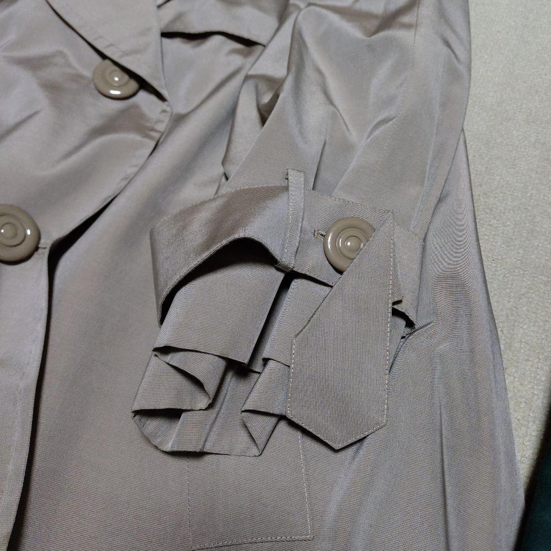 ヴィンテージChristian Dior グレー トレンチコート　サテン仕上げ