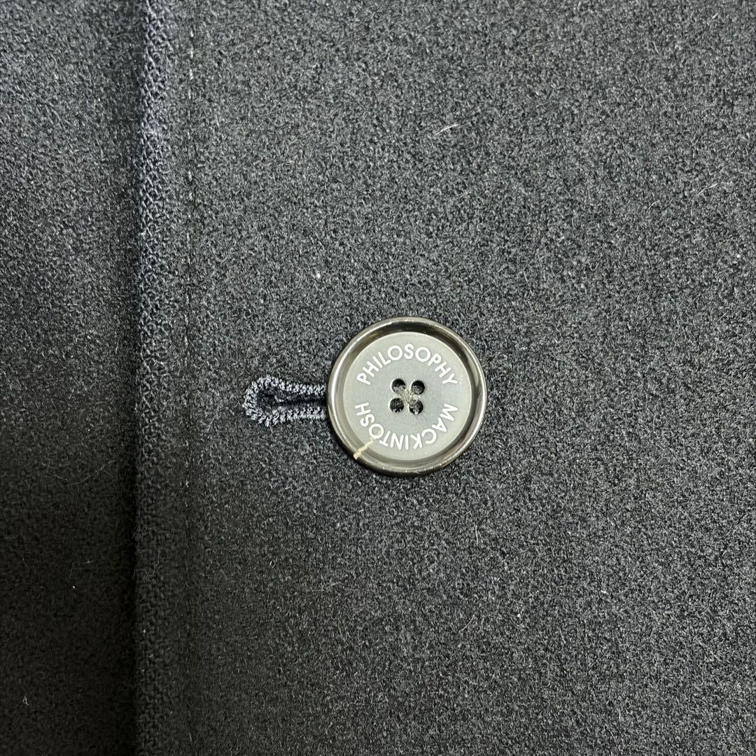 Macintosh philosophy ステンカラーコート　濃紺ウール
