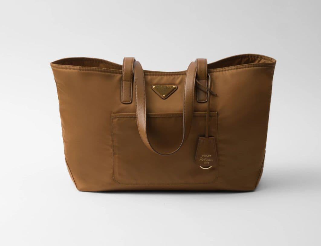 【最終値下】プラダ Re-Nylonxサフィアーノレザー トートバッグ