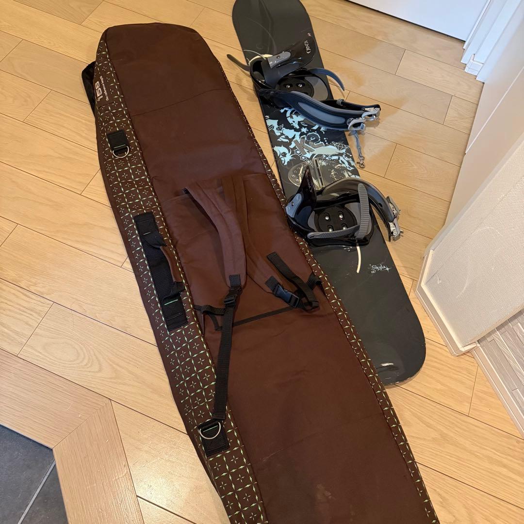 K2 スノーボード　ブラック/ブルー　ケースおまけ付き