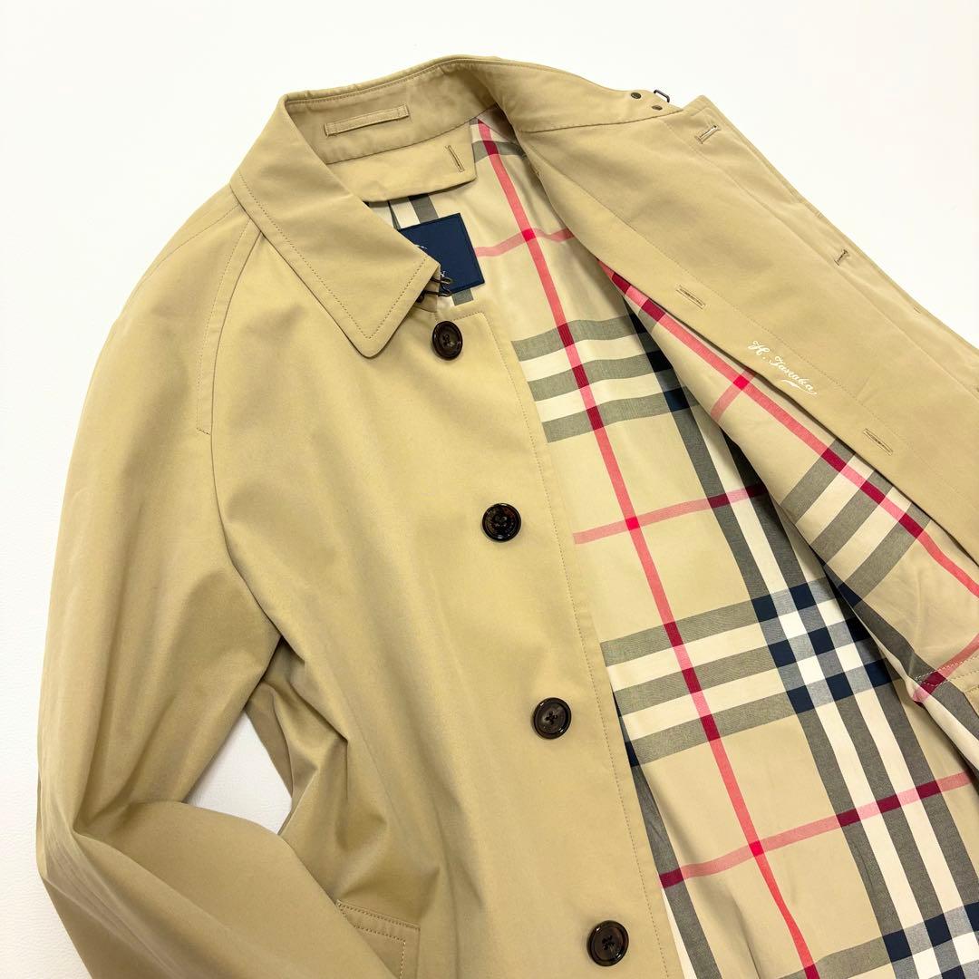 極美品 BURBERRY LONDON ステンカラーコート ウールライナー付き