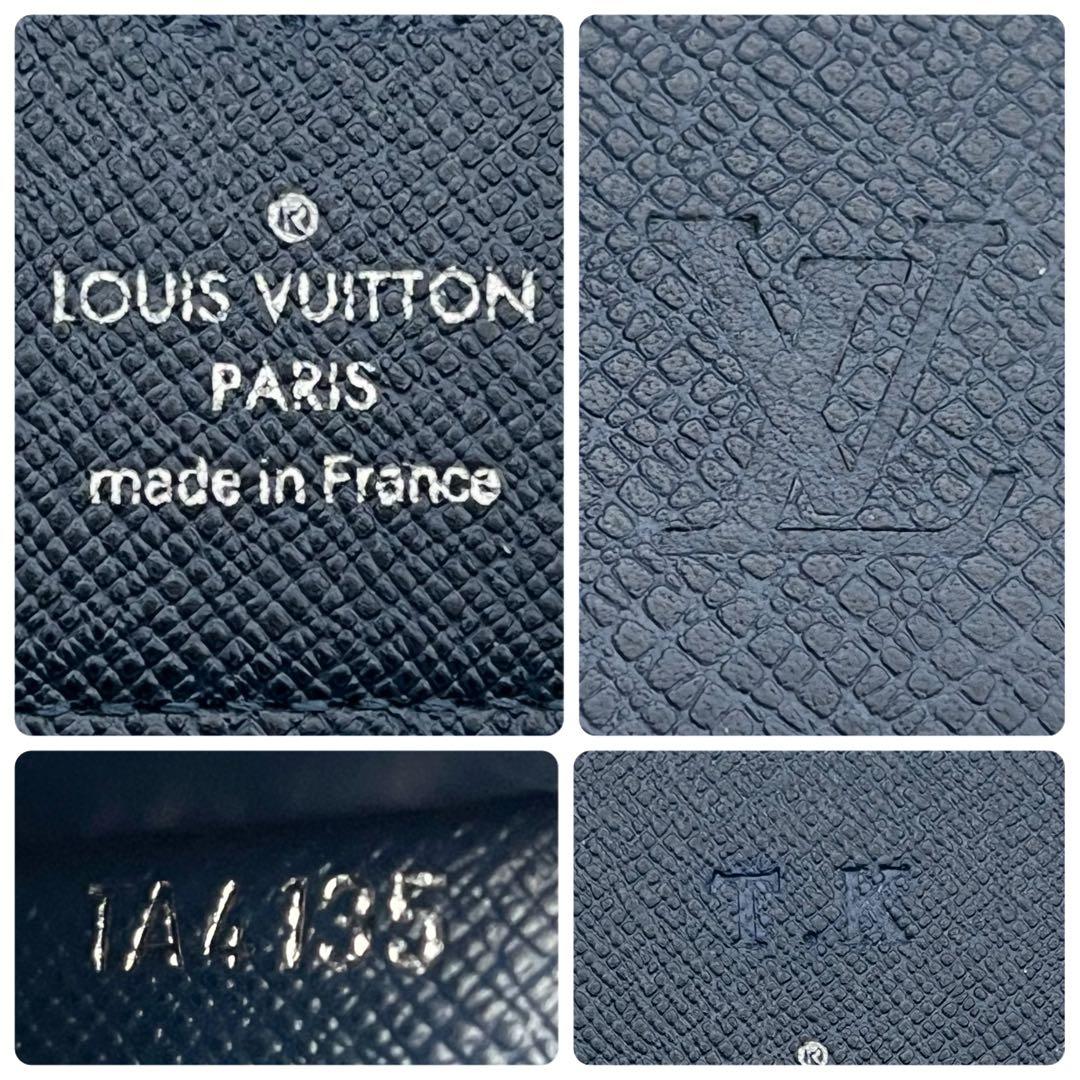 ★超極美品★ルイヴィトン　札入れ　タイガ　ポルトフォイユ　ロン　ネイビー　長財布