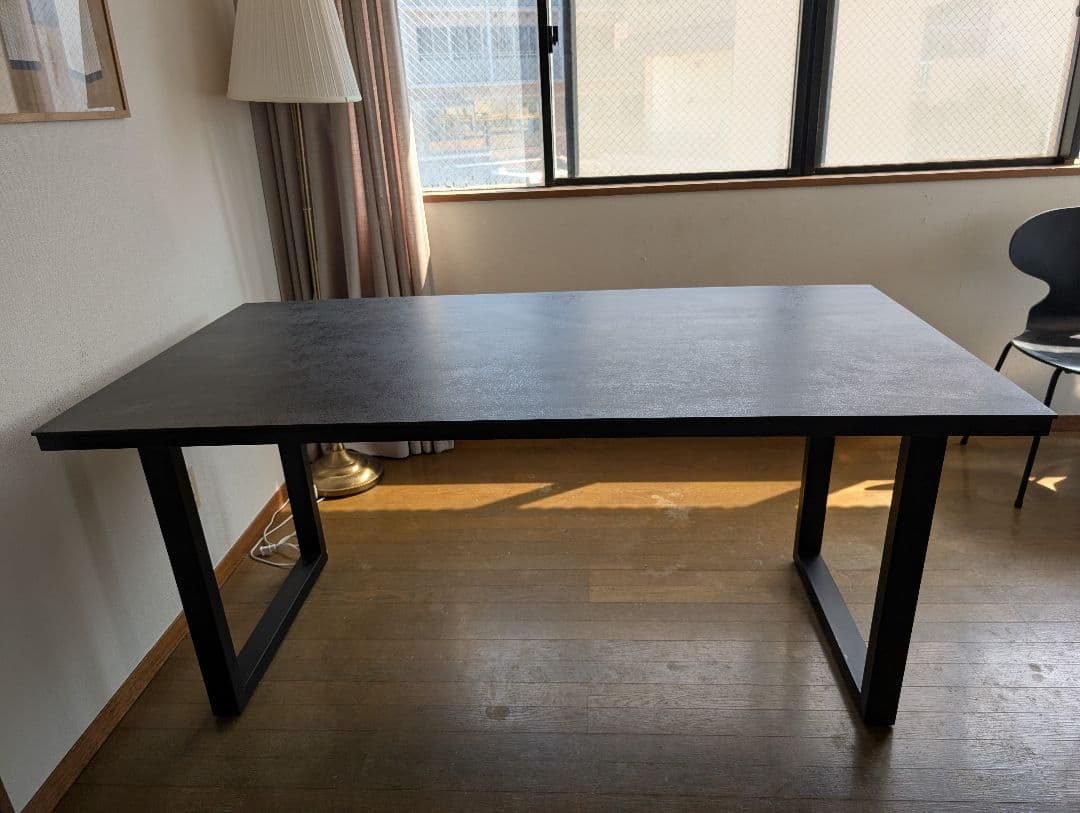 綾野製作所ネオス　セラミックダイニングテーブル　アイアングレー　160幅