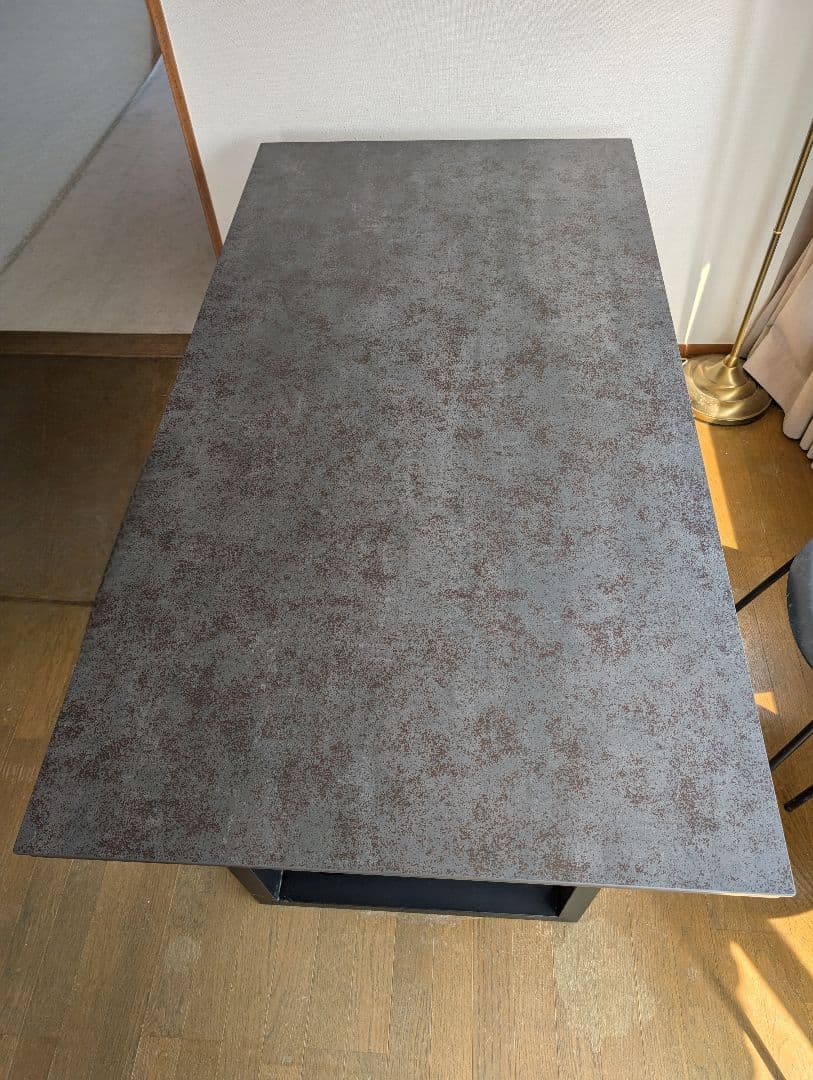 綾野製作所ネオス　セラミックダイニングテーブル　アイアングレー　160幅