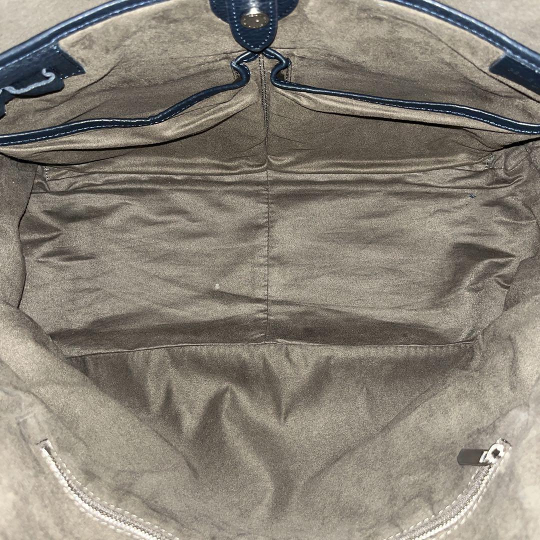 美品　ペッレモルビダ　2way トートバッグ　メイデンヴォヤージュ　ネイビー