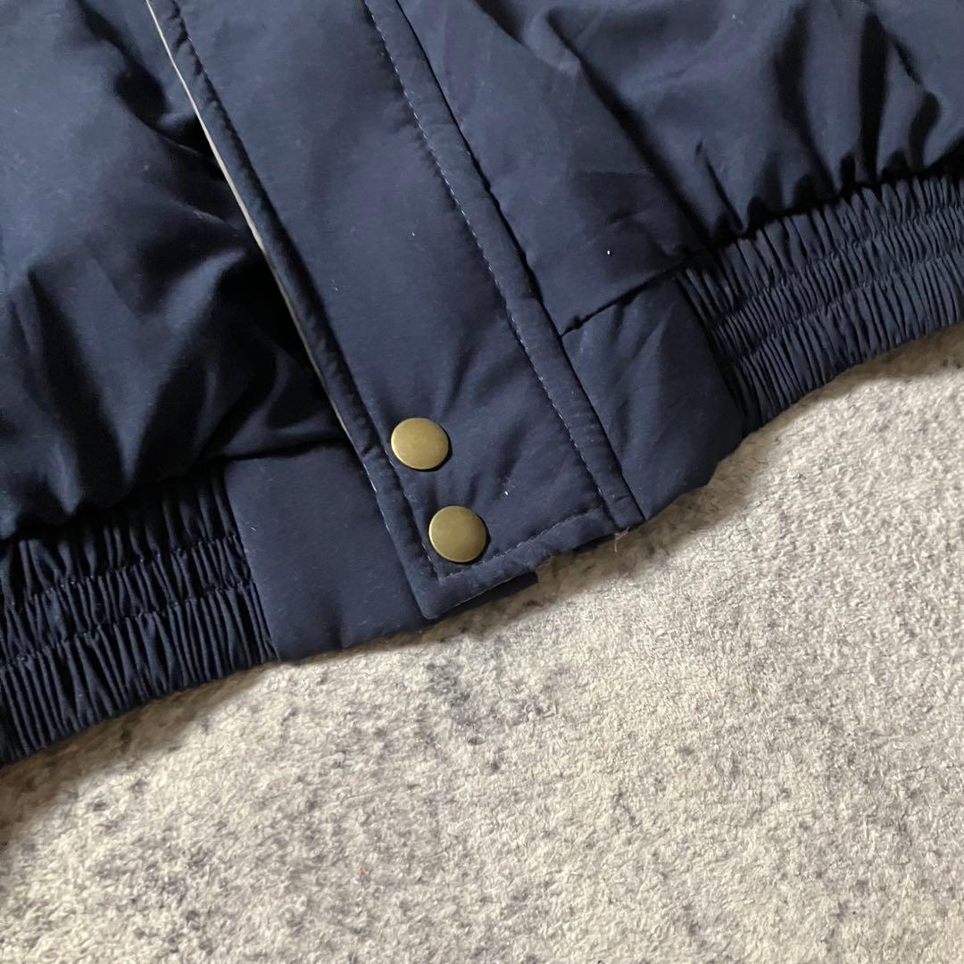 90sKingLouieUSA製中綿キルティングワークジャケット企業刺繍ネイビー