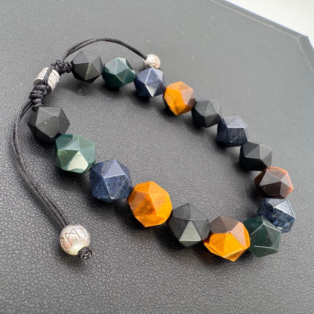 AWNL 天然石 ブレスレット 箱 カード 保存袋 オニキス タイガーズアイ 他