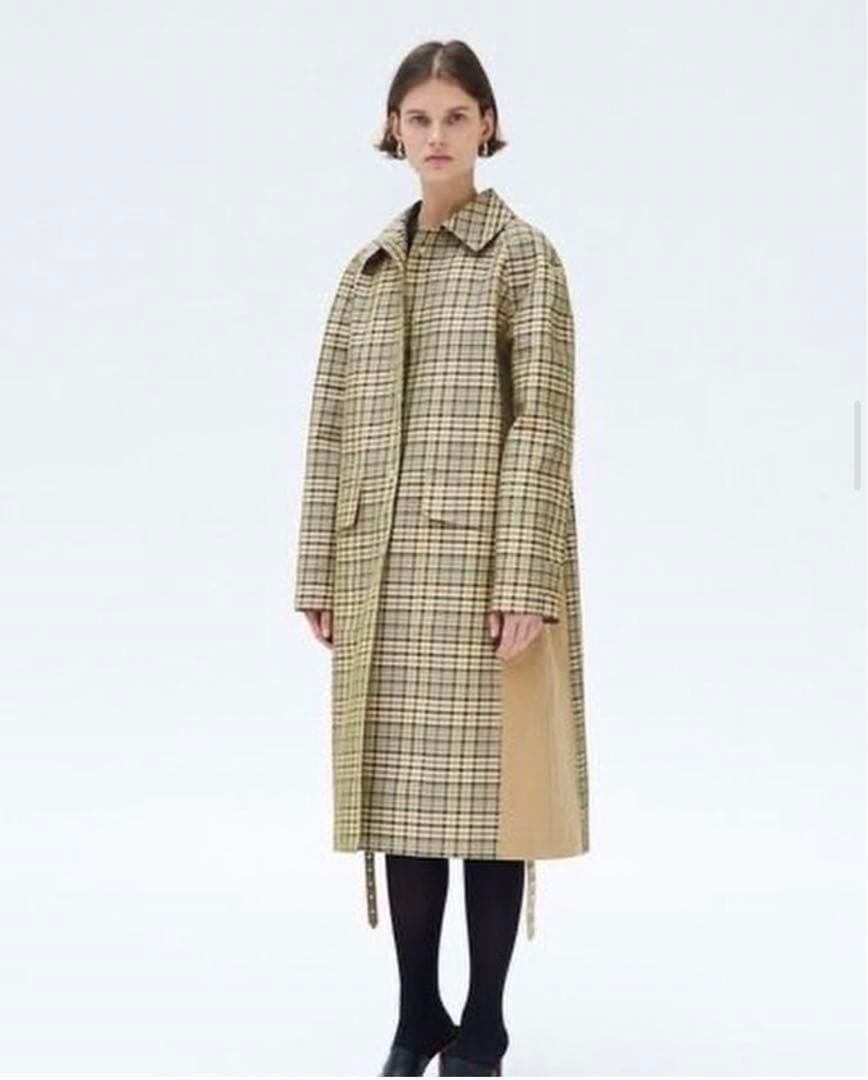 セリーヌ CÉLINE チェック柄トレンチコート36