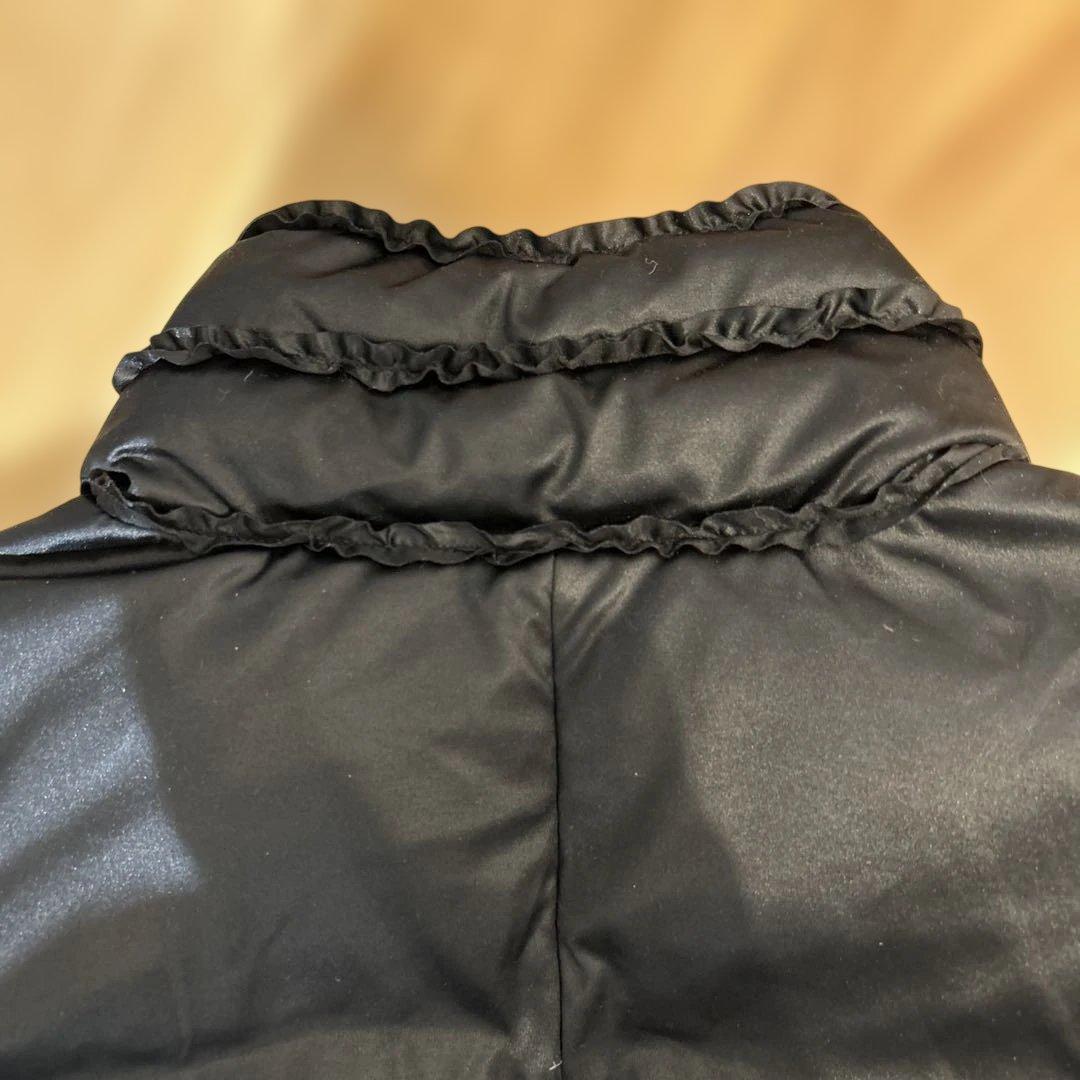 インゲボルグ　黒ロングダウンコート フリル付き　超美品　希少品