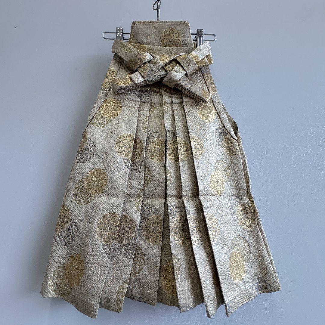 七五三　５歳男の子　羽織はかま袴　青系　鷹松紗綾形　ゴールド系　7275