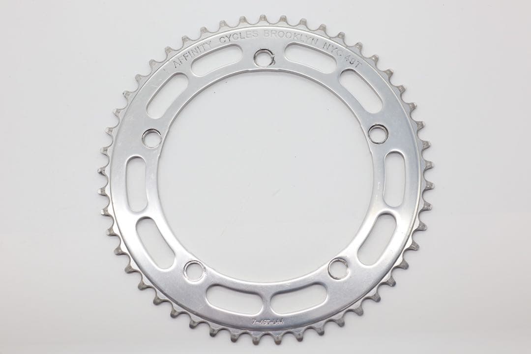 AFFINITY アフィニティ チェーンリング 49 ブルーラグ ピスト