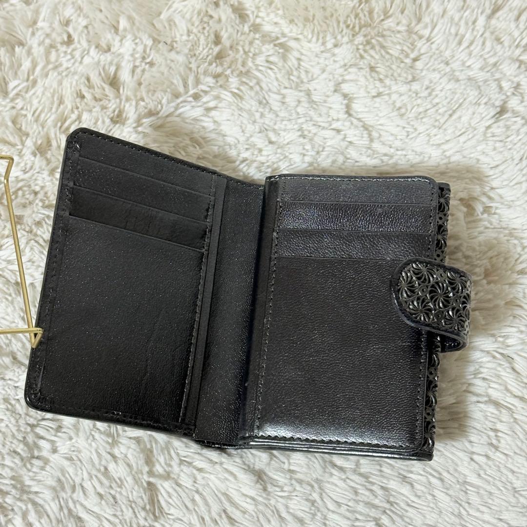 ⭐️新品未使用⭐️　ヒロコハヤシ　GIRASOLE　二つ折り財布　メタリック加工