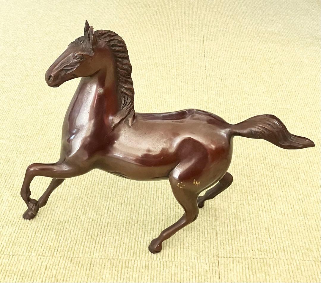 馬の置物 真鍮製　工芸 オブジェ インテリア アンティーク調 レトロ　縁起物