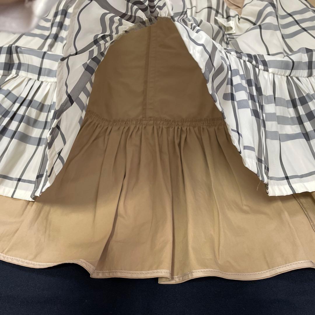 BURBERRY.BLUELABEL/バーバリー、七分袖、フリルトレンチコート