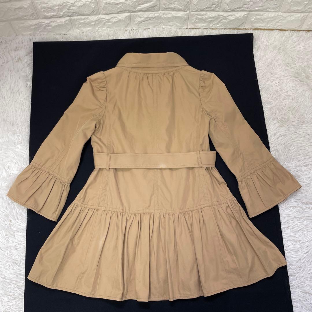 BURBERRY.BLUELABEL/バーバリー、七分袖、フリルトレンチコート