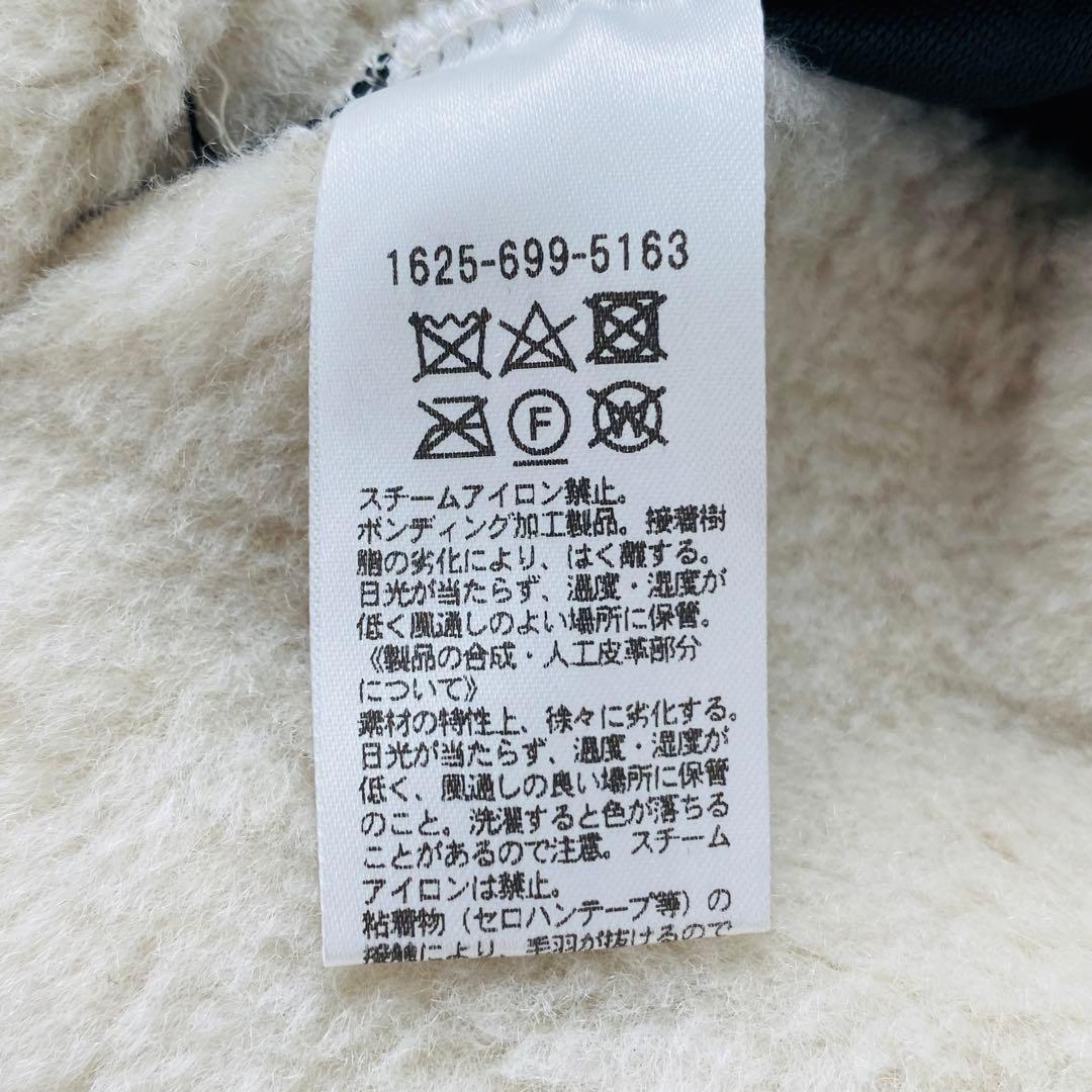 2927A【未使用級】ビューティー&ユース リバーシブルボアブルゾン黒エコレザー