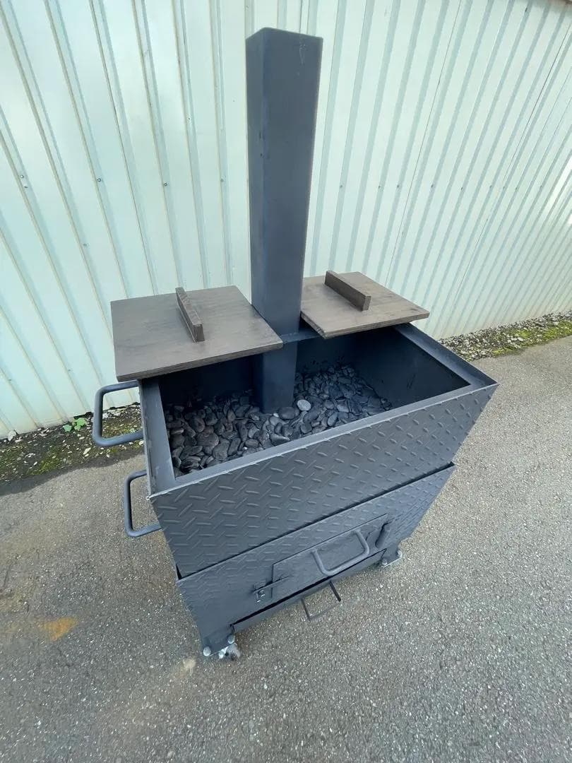 【新品・鉄製】石焼いも焼き機・BBQ鉄板焼き機　※引き取り限定‼