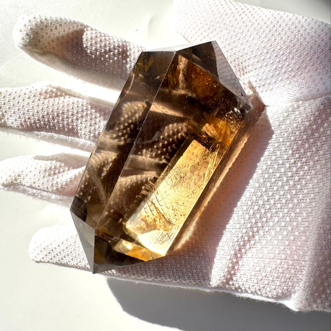 透明感 影山入り スモーキークォーツ ダブルポイント