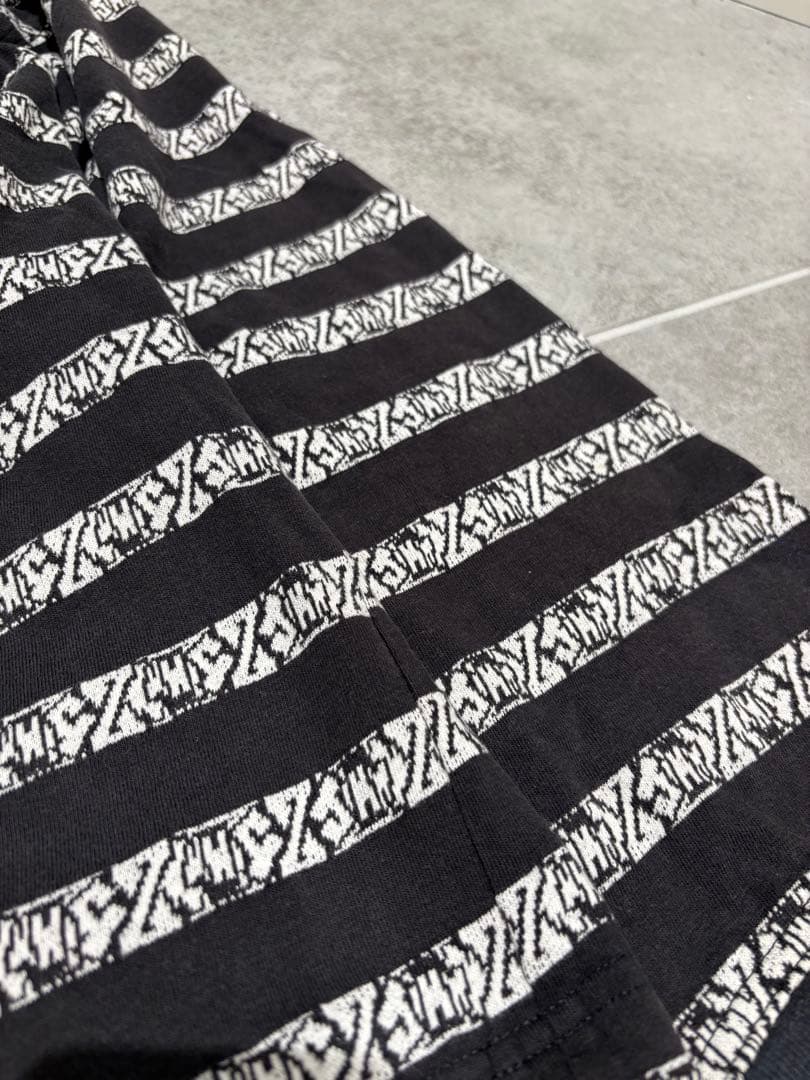 80s USA製　jimmyz 総柄　ロンT ジャガード　黒