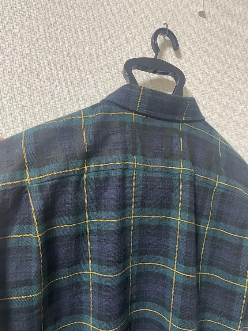 正規品　balenciaga オーバーサイズチェックシャツ　19ss バックロゴ