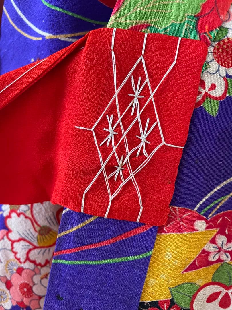 七五三　3歳　アンティークお着物セット　正絹　被布