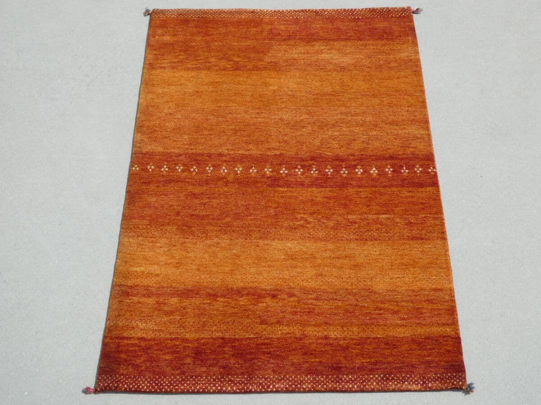 もうすぐハロウィンSALE　201×140cm　ギャッベ　ペルシャ絨毯　手織り