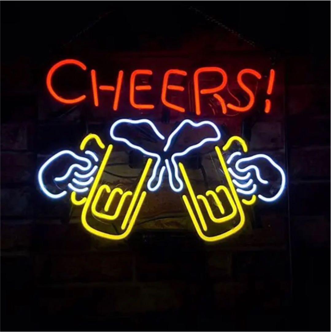 ビール　CHEERZ CheerS 乾杯　ネオンサイン看板　インテリア　ジョッキ