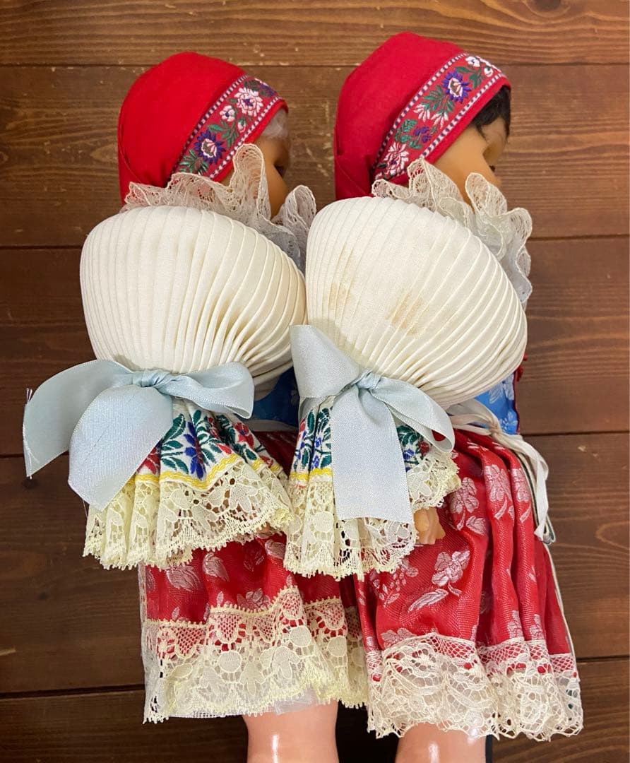 チェコ人形　ハンドメイド　民族衣装　2体　アンティーク　レトロ　スロヴァキア