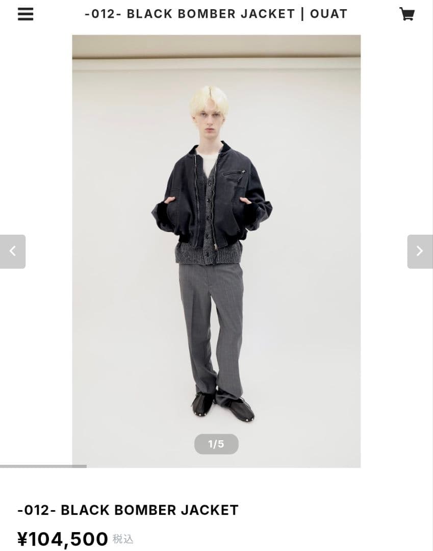 【OUAT】 BOMBER JACKET -BLACK