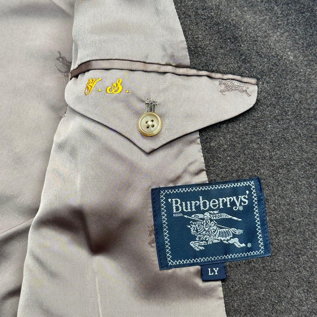 【Burberrys】チェスターコート ウール アンゴラ 裏地総柄 L 茶系