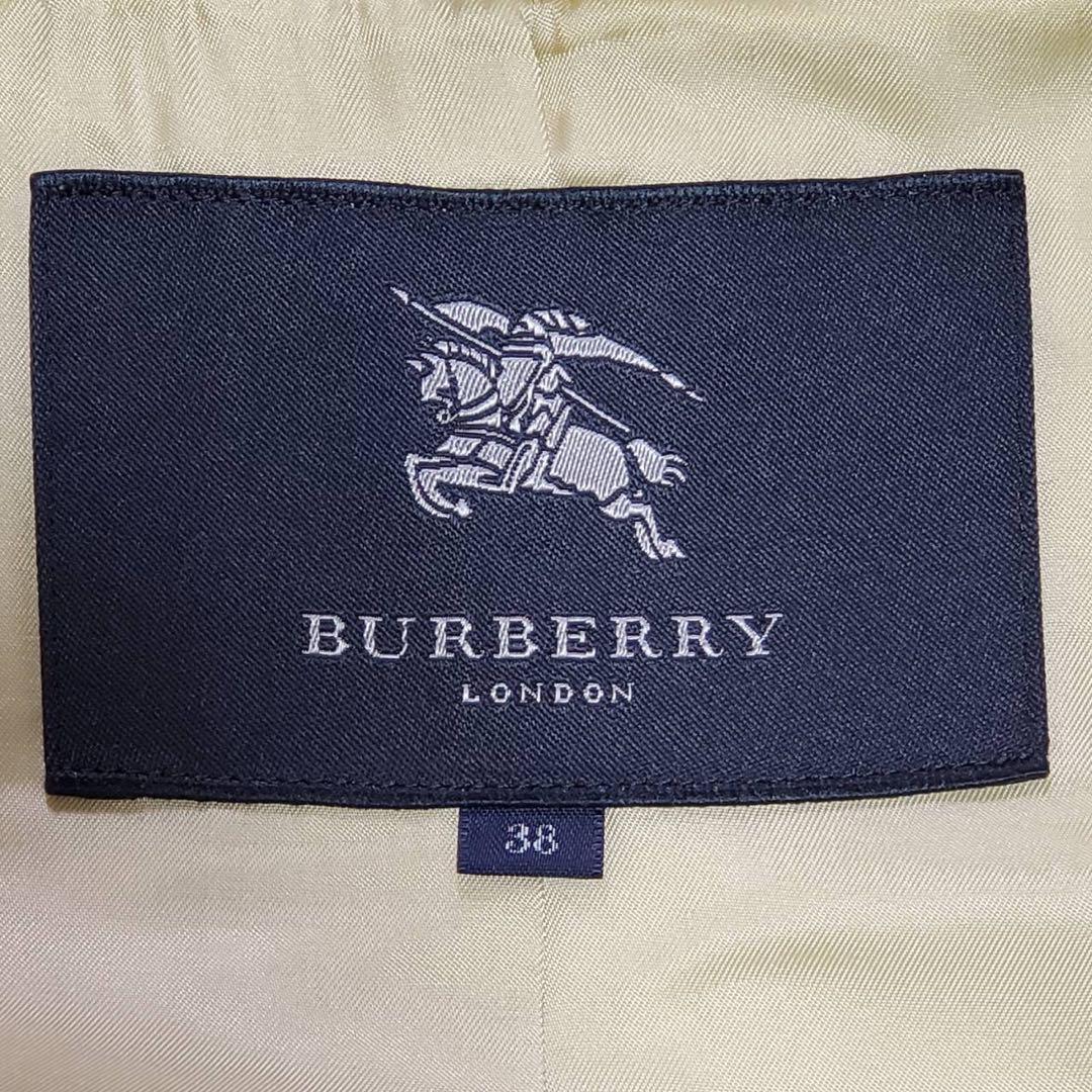 美品 M バーバリー ウール ダッフル コート 黄 38 フード トグルボタン