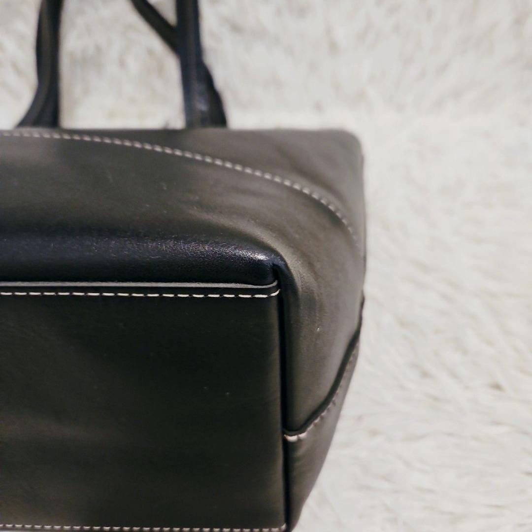 美品 ソメスサドル 巾着 トートバッグ オルター チャーム 肩掛け A4 黒