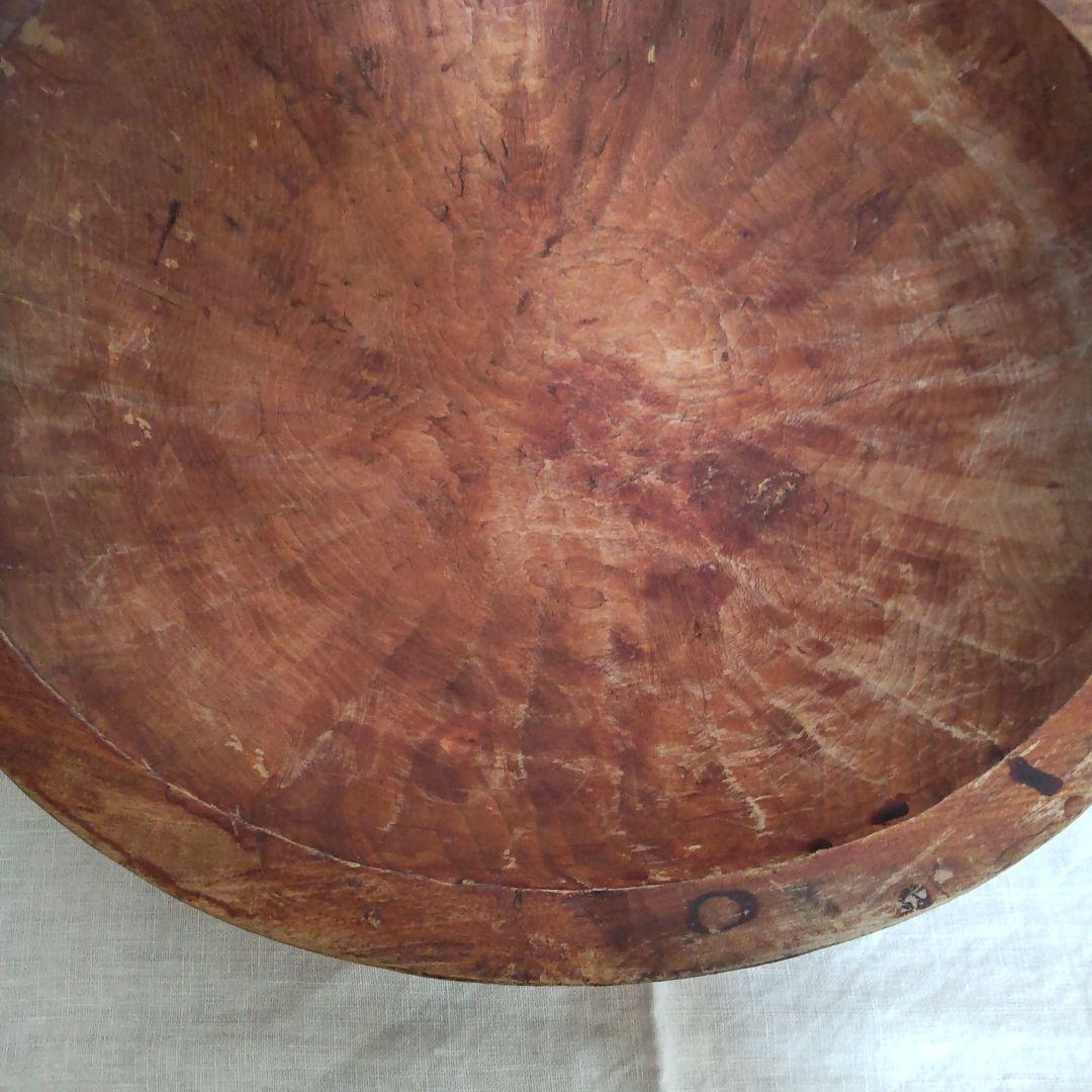 こね鉢 古道具 木製 日本製 ウッドボウル そば鉢 ねり鉢 蚤の市