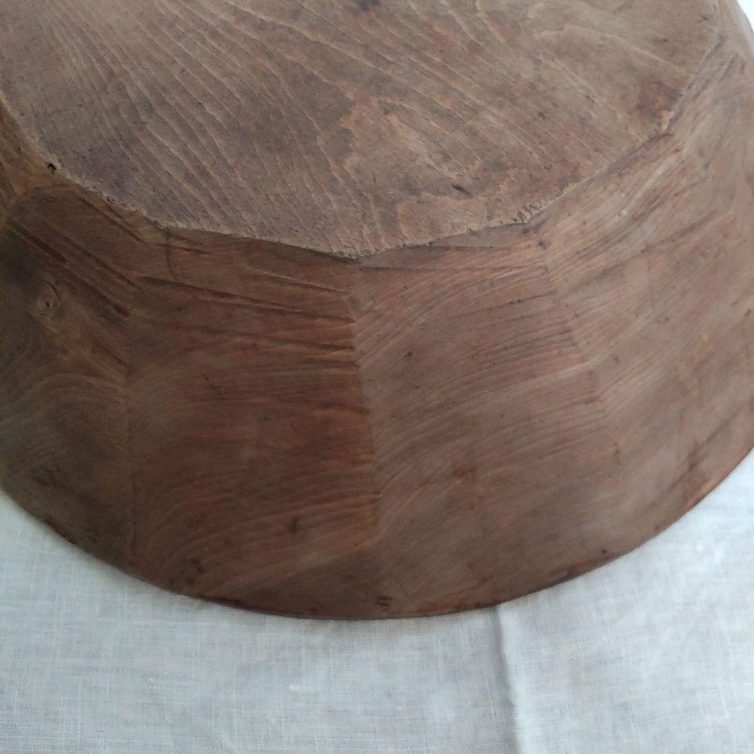 こね鉢 古道具 木製 日本製 ウッドボウル そば鉢 ねり鉢 蚤の市