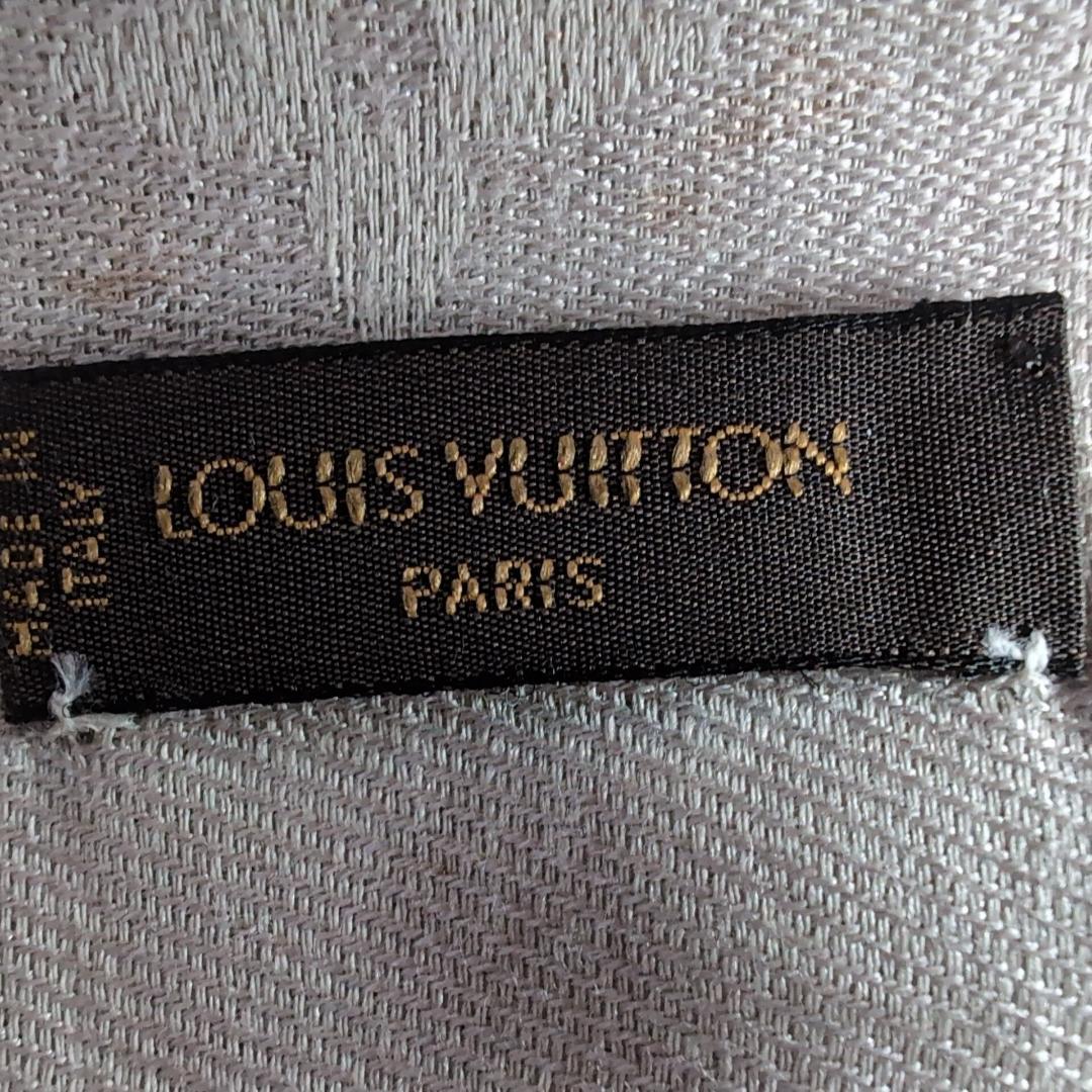 グレージュ LOUIS VUITTON モノグラム 大判ストール 伊 d118