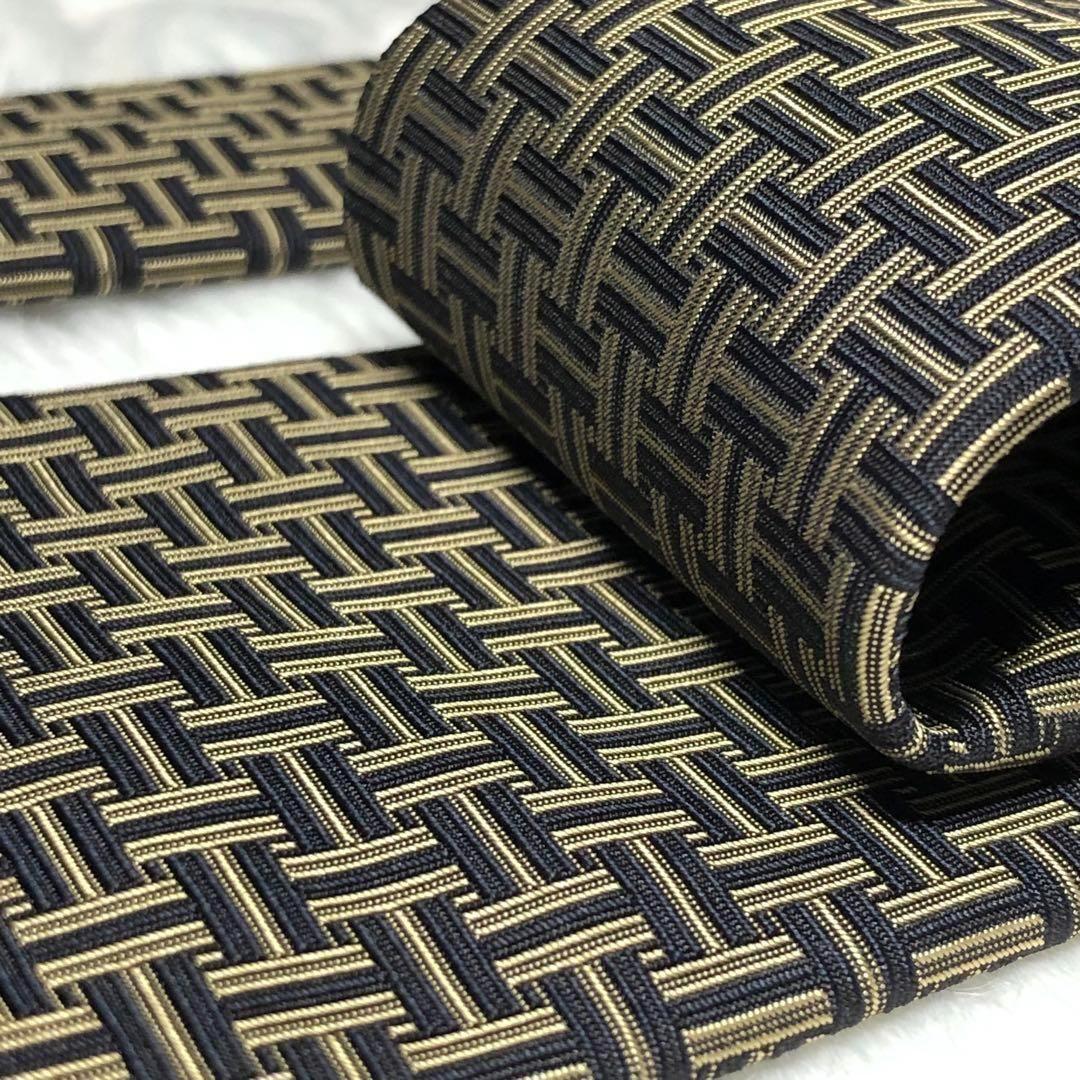 ア様用★HERMES エルメス ネクタイ H柄 H織 ブラック カーキ ファソネ