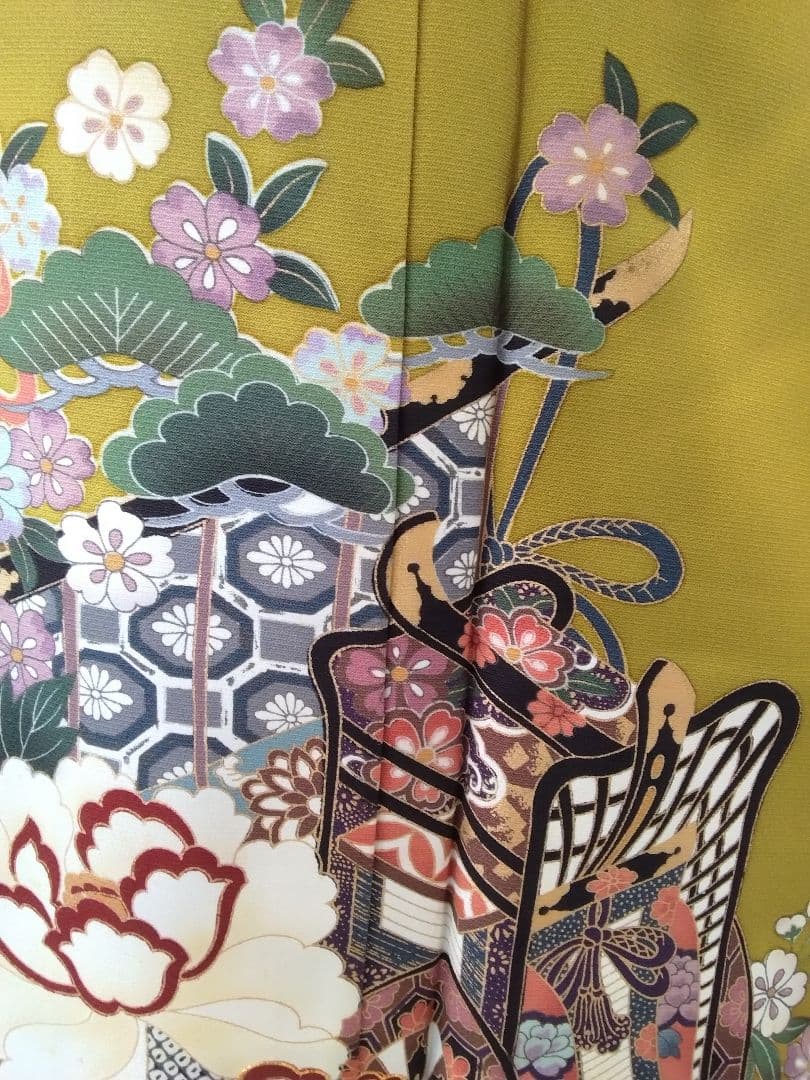 振袖フルセット、正絹成人式、新品未使用、重ね衿帯揚げ帯締め、帯、襦袢、ガード加工