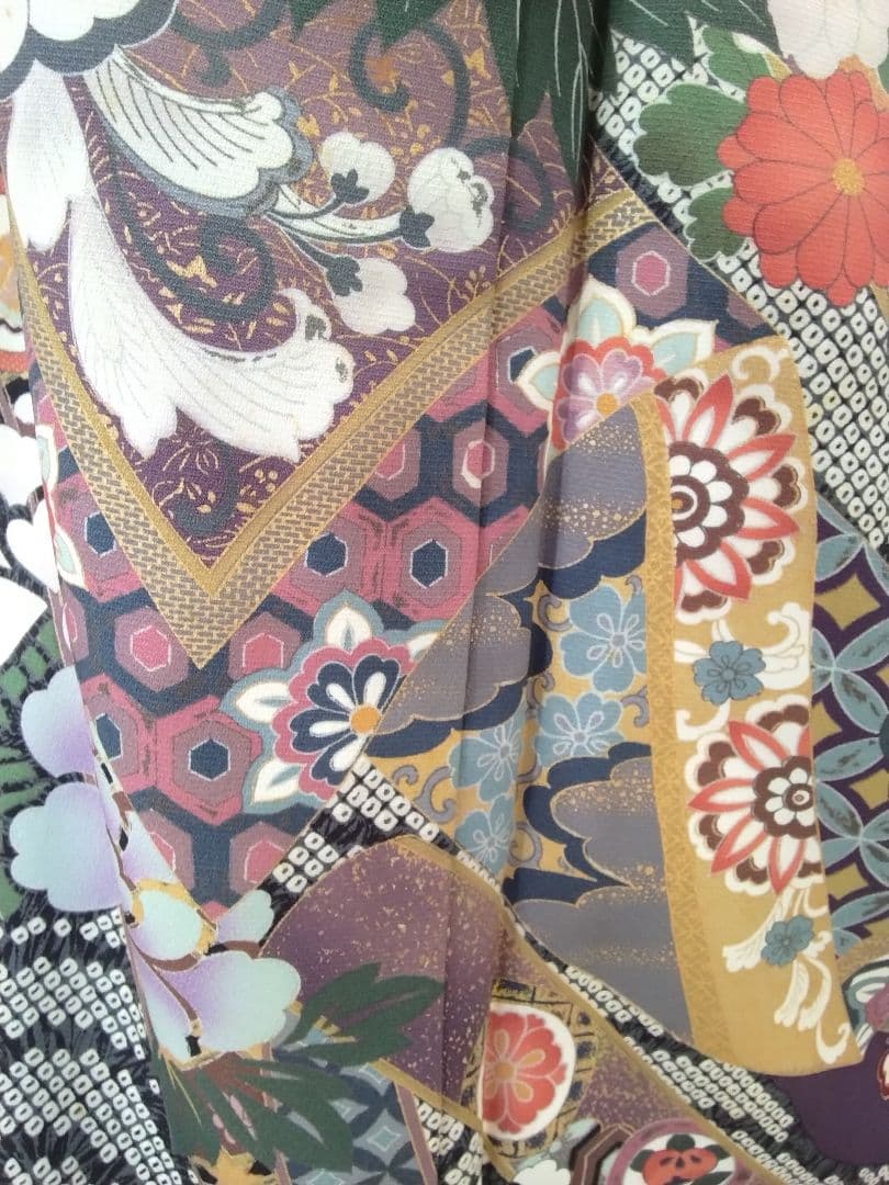振袖フルセット、正絹成人式、新品未使用、重ね衿帯揚げ帯締め、帯、襦袢、ガード加工