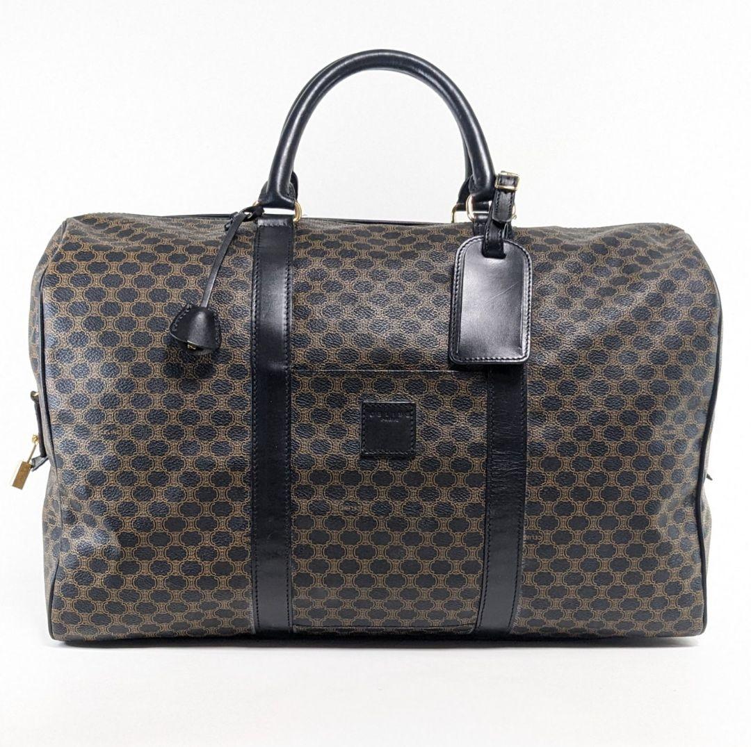 美品　CELINE　セリーヌ　ボストンバッグ　マカダム　トリオンフ　大容量