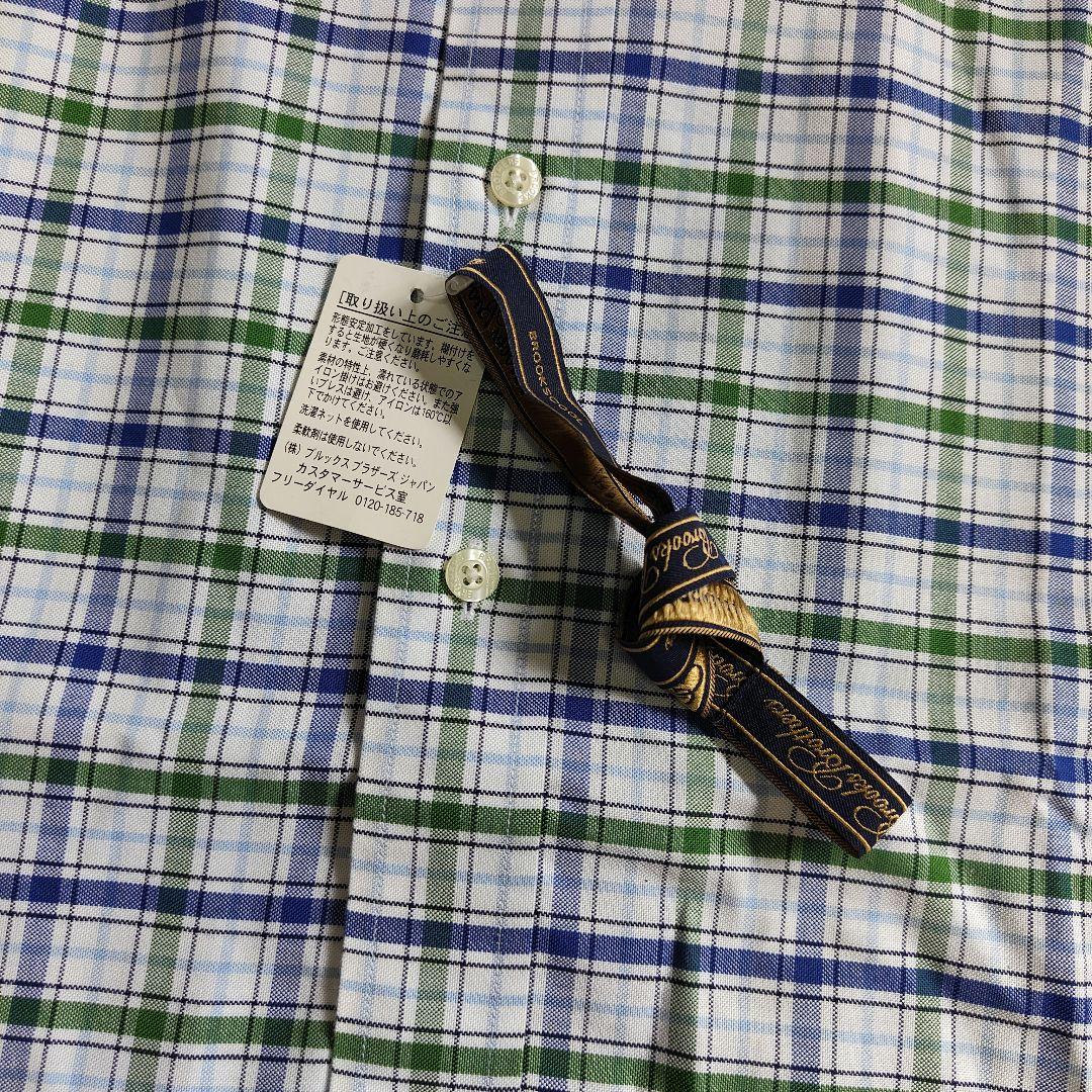【BrooksBrothers】未使用品 B.Dチェックシャツ ロゴ刺繍